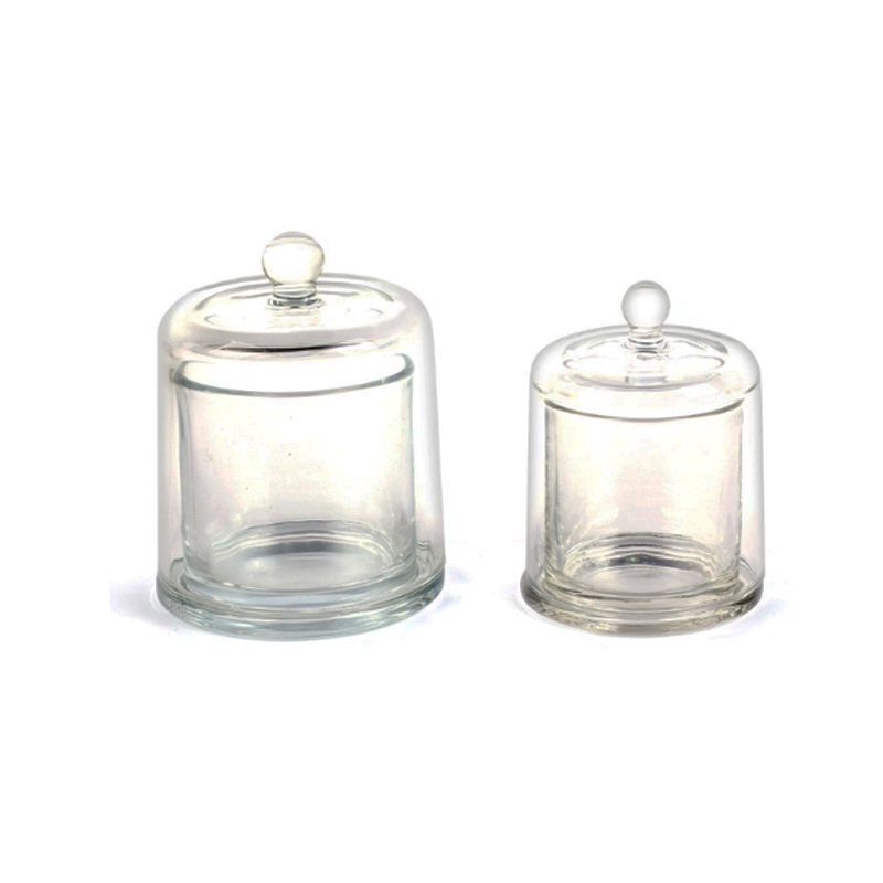 Wholesale luxury customized glass candle holder with cloche UK for home decor